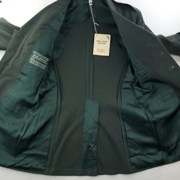 Army Green Uniform Vintage Service Jacket US Military Coat Soldier Men 37 L NWT - Picture 8 of 14
